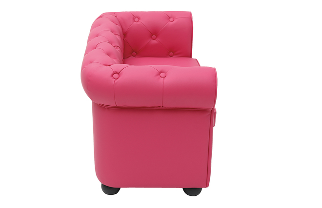2-sitzige Couch BABY CHESTERFIELD  - Farbe himbeere