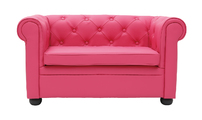 2-sitzige Couch BABY CHESTERFIELD  - Farbe himbeere