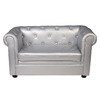 2-sitzige Couch BABY CHESTERFIELD  - Farbe silber