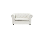 2-sitzige Couch BABY CHESTERFIELD - Farbe wei&szlig;