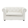 2-sitzige Couch BABY CHESTERFIELD - Farbe wei&szlig;