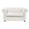 2-sitzige Couch BABY CHESTERFIELD - Farbe wei&szlig;