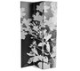 3-fl&uuml;geliger Wandschirm FLORA aus Holz und Stoff