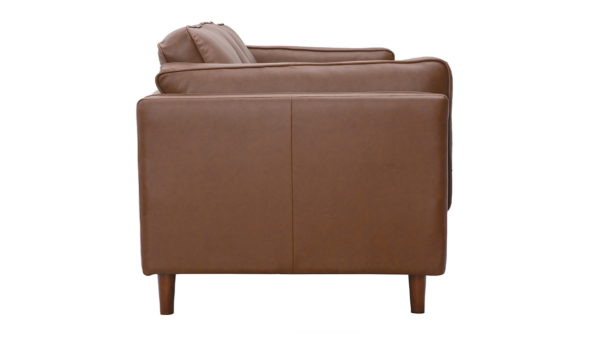 3-Sitzer-Sofa aus braunem Leder BRADLEY - Bffelleder