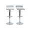Barhocker / K&uuml;chenhocker Design WAVE - Satz von 2 - silber