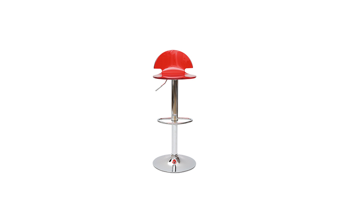 Barhocker / K&uuml;chenhocker ORION -  Farbe rot transparent