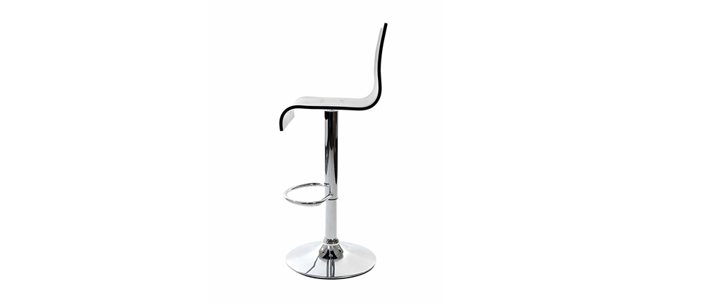 Barhocker / K&uuml;chenhocker SATURNE aus schwarzem Plexiglas