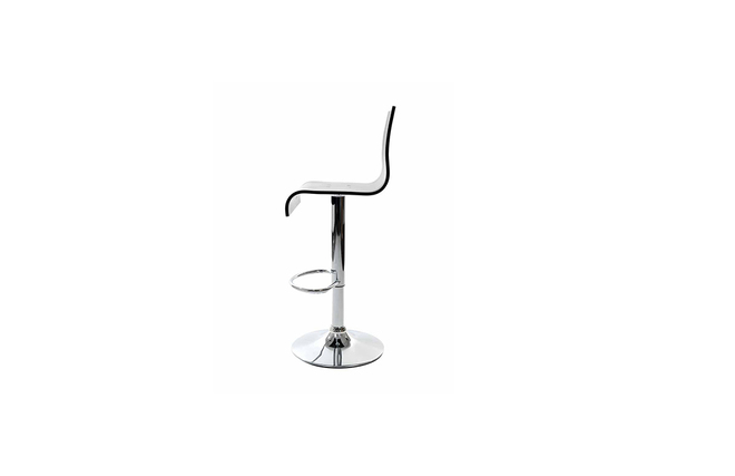 Barhocker / K&uuml;chenhocker SATURNE aus schwarzem Plexiglas