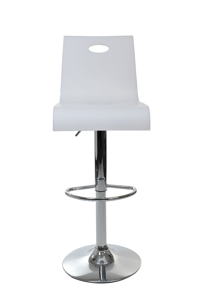 Barhocker / K&uuml;chenhocker SATURNE aus wei&szlig;em Plexiglas