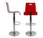 Barhocker / K&uuml;chenhocker SATURNE -  Farbe rot transparent