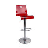Barhocker / K&uuml;chenhocker SATURNE -  Farbe rot transparent image pub1