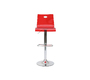Barhocker / K&uuml;chenhocker SATURNE -  Farbe rot transparent