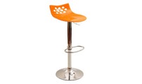 Barhocker MAGELLAN design zweifarbig orange und weiss