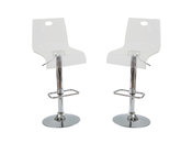 Barhocker SATURNE eckig transparent