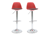 Barhocker STEEVY design rot und schwarz