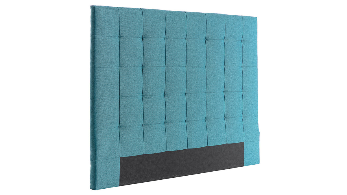 Bettkopfteil, gepolstert, aus blaugrnem Stoff, 160 cm HALCIONA