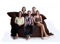 Braunes Riesensitzkissen aus Polyester FAMILY MILIBAG 