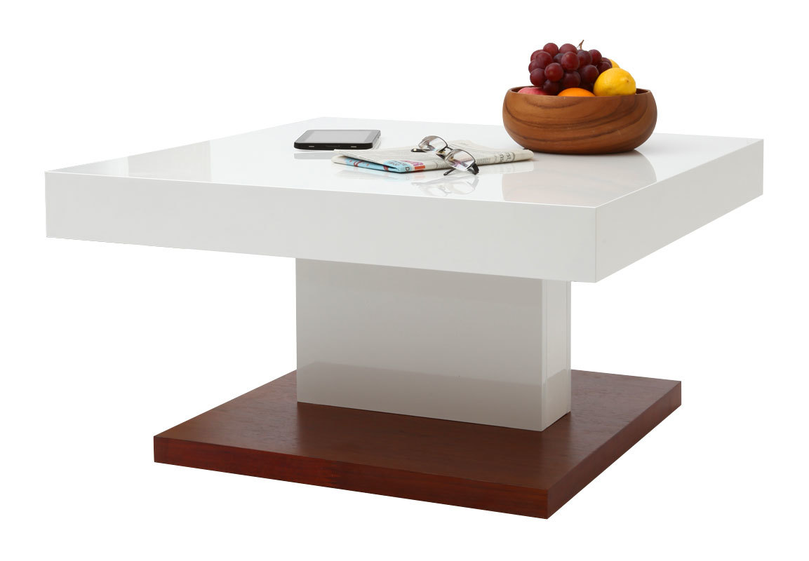 Couchtisch futura design holz lackiert weiss miliboo