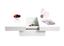 Couchtisch LAUREEN design lackiert weiss