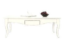 Couchtisch ROSALA barock weiss 
