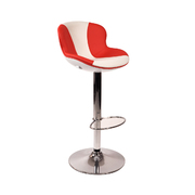 Design Barhocker ROCKY - wei&szlig; und rot image 1