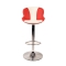 Design Barhocker ROCKY - wei&szlig; und rot