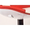 Design Barhocker ROCKY - wei&szlig; und rot
