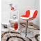Design Barhocker ROCKY - wei&szlig; und rot