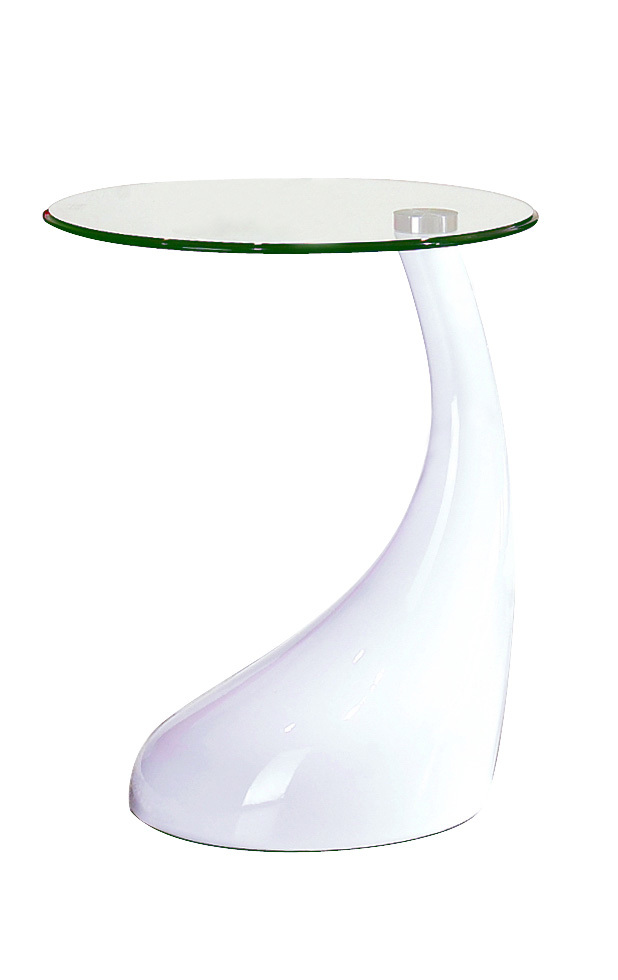 Design Beistelltisch COURBELLA - wei&szlig;