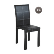 Design Esszimmerstuhl / K&uuml;chenstuhl ABBY aus PVC - schokoladenfarben - Satz von 4 image pub1