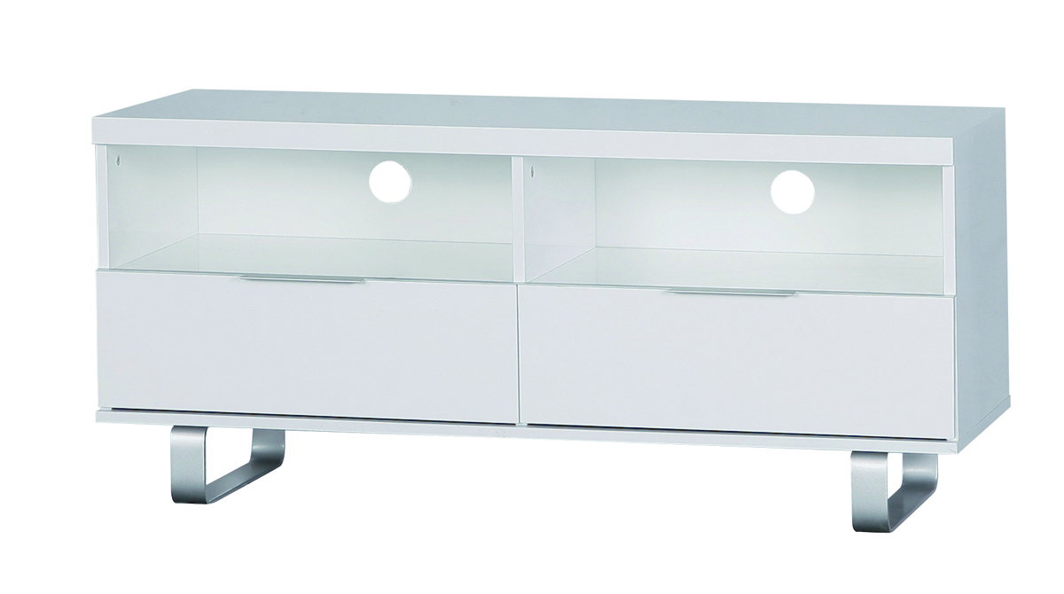 Design Fernsehm&ouml;bel LEA - 2 F&auml;cher und 2 Schubladen - wei&szlig;