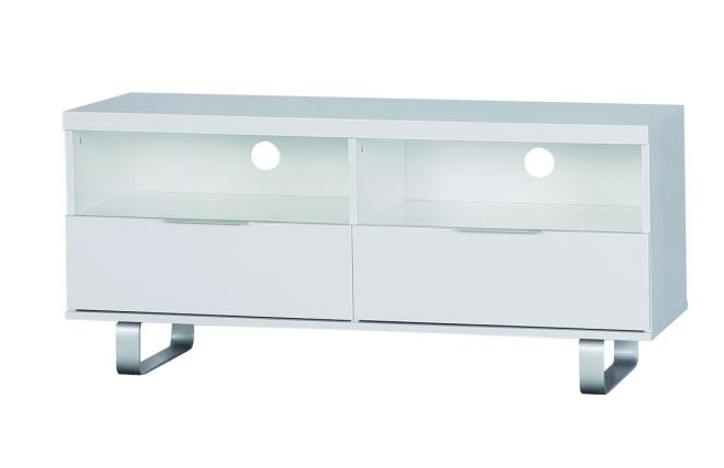 Design Fernsehm&ouml;bel LEA - 2 F&auml;cher und 2 Schubladen - wei&szlig;