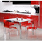 Design K&uuml;chenstuhl / Esszimmer-Stuhl CINDY -  Farbe rot transparent