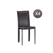 Design K&uuml;chenstuhl / Esszimmerstuhl LIFE - braun - Satz von 4 image pub1