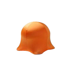 Design Polsterhocker / Sitzkissen JELLY FISH - orange - Satz von 2