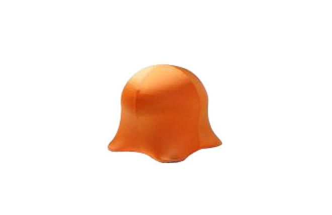 Design Polsterhocker / Sitzkissen JELLY FISH - orange - Satz von 2