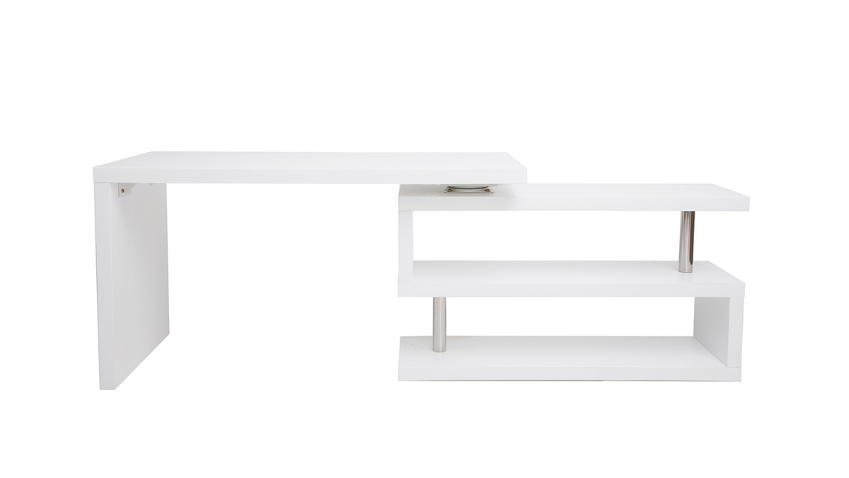 Design-Schreibtisch matt Wei verstellbar MAX