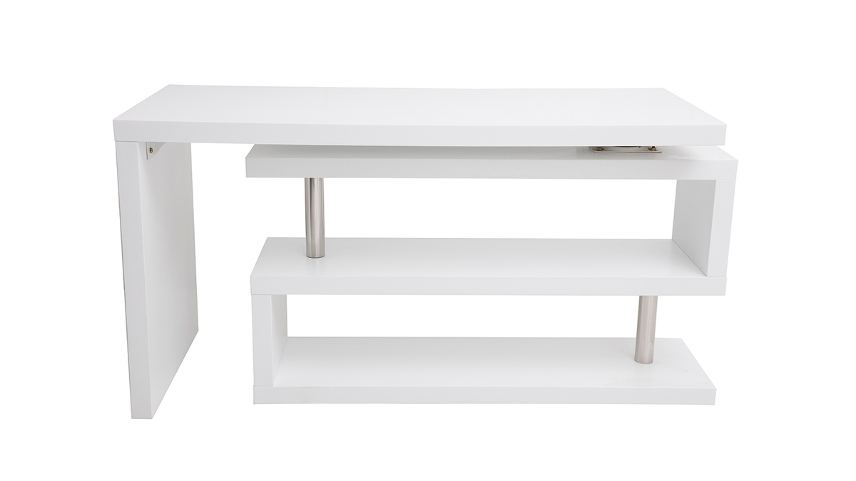 Design-Schreibtisch matt Wei verstellbar MAX