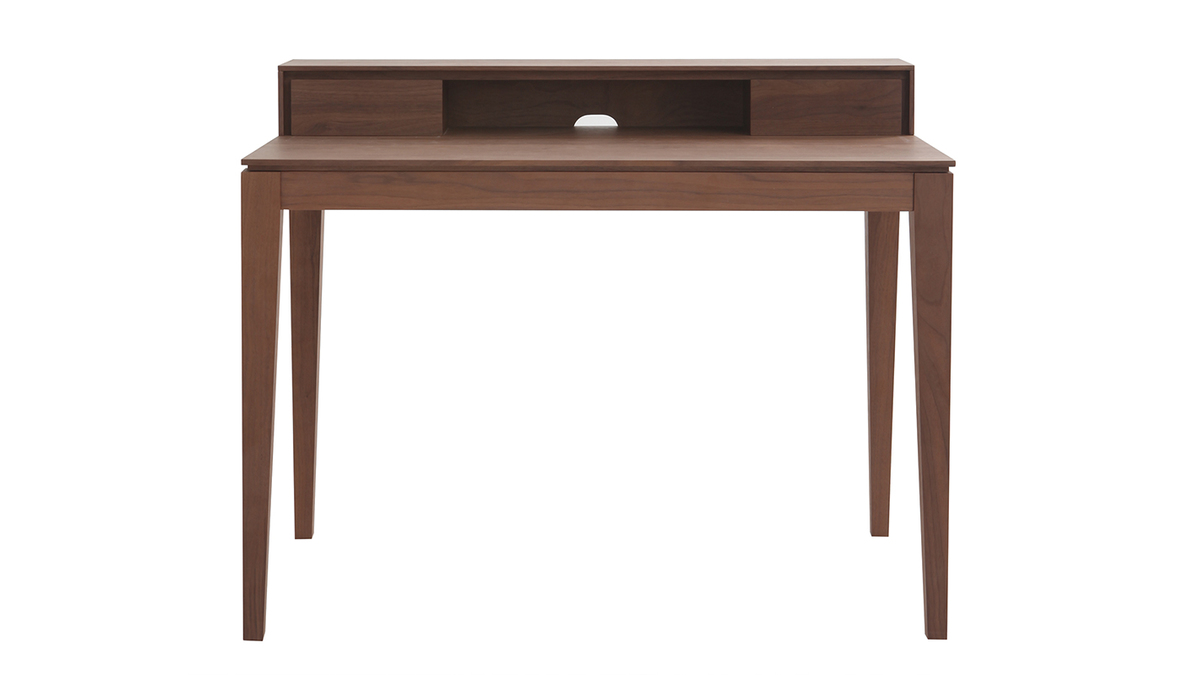 Design-Schreibtisch mit Fchern aus Nussbaumholz SEKRET