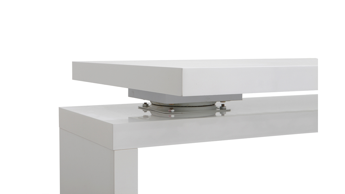 Design-Schreibtisch wei lackiert verstellbar MAX