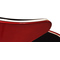 Design Sessel FLAME - rot, schwarz und wei&szlig;