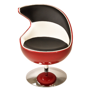 Design Sessel FLAME - rot, schwarz und wei&szlig; image pub1