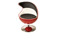 Design Sessel FLAME - rot, schwarz und wei&szlig;
