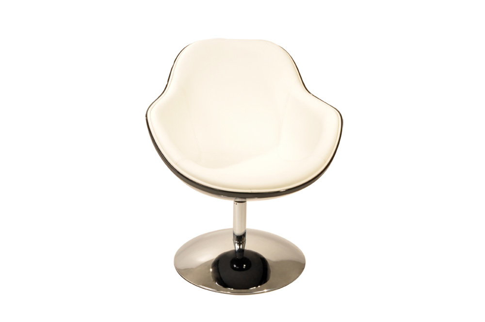 Design Sessel Solly -  wei&szlig; und  schwarz 