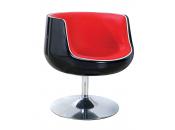 Design Sessel / Stuhl BRADY - schwarz und rot
