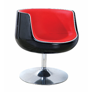 Design Sessel / Stuhl BRADY - schwarz und rot