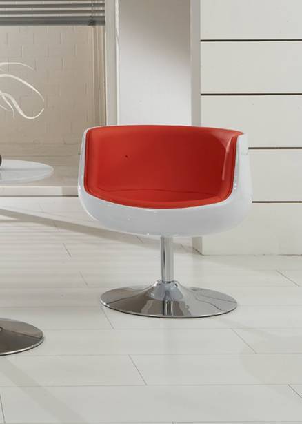 Design Sessel / Stuhl BRADY - schwarz und rot