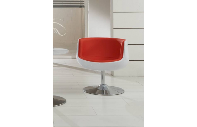 Design Sessel / Stuhl BRADY - schwarz und rot