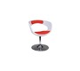 Design Sessel / Stuhl GROOVY - wei&szlig; und rot 