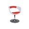 Design Sessel / Stuhl GROOVY - wei&szlig; und rot 